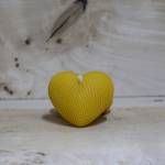 Rácsos szív méhviasz gyertya 80 gr.