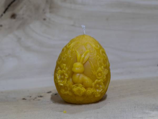 Kis tojás méhviasz gyertya 110 gr.