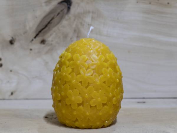 Nagy tojás méhviasz gyertya 300 gr.