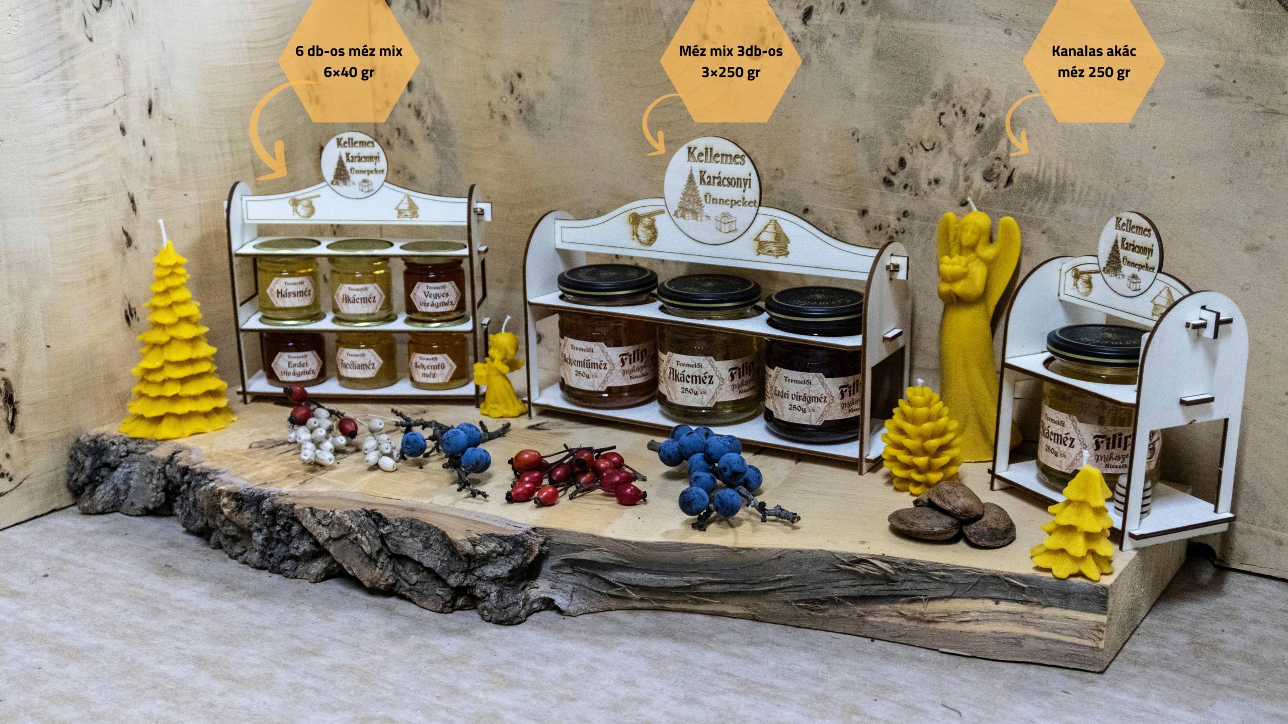 6 db-os méz mix 6×40 gr - karácsonyi